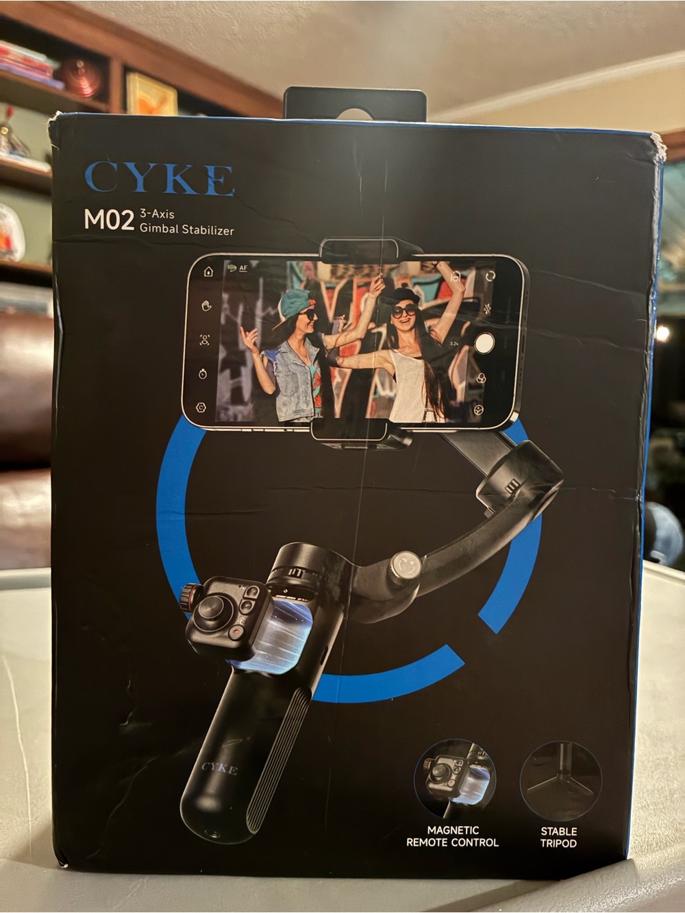CYKE M02 3-Axis Gimbal Stabilizer for iPhone & Android | Remote & Tripod